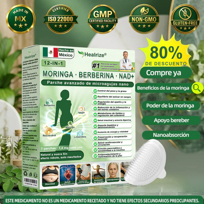 Tienda Oficial | 🏆𝐻𝑒𝑎𝑙𝑟𝑖𝑧𝑒® 𝑴𝒐𝒓𝒊𝒏𝒈𝗮 · 𝐁𝐞𝐫𝐛𝐞𝐫𝐢𝐧𝐞 × 𝙉𝘼𝐃+ 𝟏2-en-1 𝗔𝗱𝘃𝗮𝗻𝗰𝗲𝗱 𝙉𝙖𝙣𝙤 𝙈𝙞𝙘𝙧𝙤𝙣𝙚𝙚𝐝𝐥𝐞 𝐏𝐚𝑡𝑐𝚑 🇲🇽 (Solo una vez al día, cambios visibles en 7 días) 👨‍⚕️ Para obesidad, piel flácida, diabetes, apnea del sueño, problemas articulares y más💝
