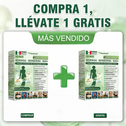 Tienda Oficial | 🏆𝐻𝑒𝑎𝑙𝑟𝑖𝑧𝑒® 𝑴𝒐𝒓𝒊𝒏𝒈𝗮 · 𝐁𝐞𝐫𝐛𝐞𝐫𝐢𝐧𝐞 × 𝙉𝘼𝐃+ 𝟏2-en-1 𝗔𝗱𝘃𝗮𝗻𝗰𝗲𝗱 𝙉𝙖𝙣𝙤 𝙈𝙞𝙘𝙧𝙤𝙣𝙚𝙚𝐝𝐥𝐞 𝐏𝐚𝑡𝑐𝚑 🇲🇽 (Solo una vez al día, cambios visibles en 7 días) 👨‍⚕️ Para obesidad, piel flácida, diabetes, apnea del sueño, problemas articulares y más💝