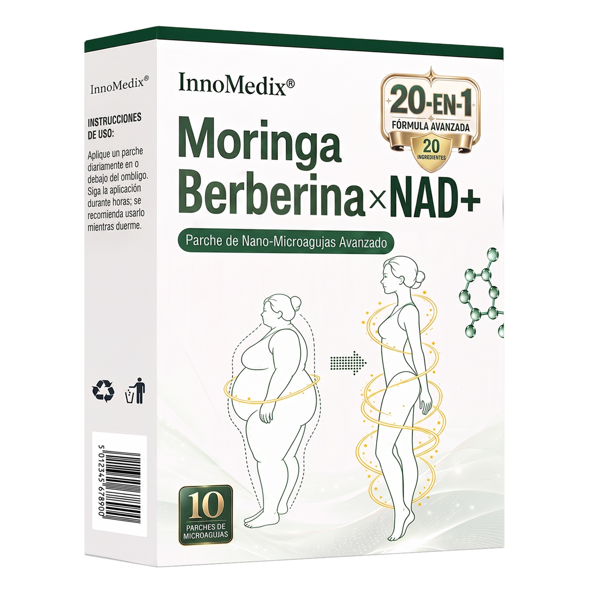 InnoMedix® Moringa Berberina x NAD+ 20-EN-1 Parche Avanzado de Nano-Microagujas (Aplicar solo una vez al día – cambios visibles en tan solo 7 días.)🔥💚