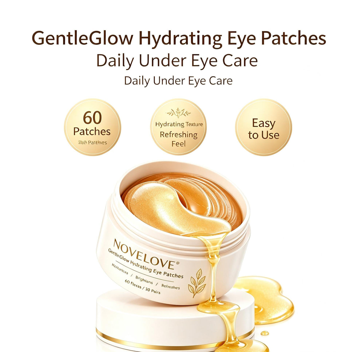 NOVELOVE® Parches Hidratantes para Ojos GentleGlow