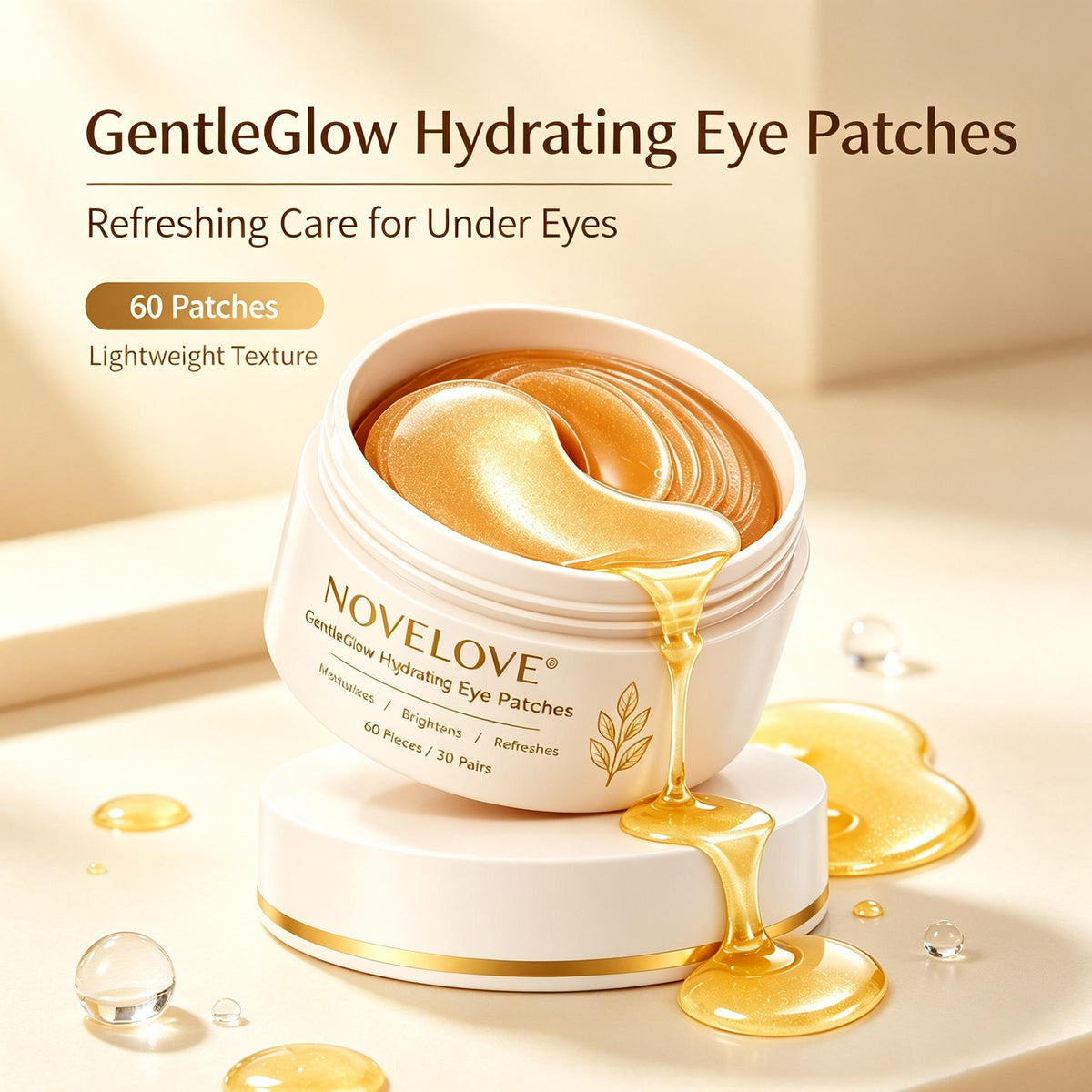 NOVELOVE® Parches Hidratantes para Ojos GentleGlow