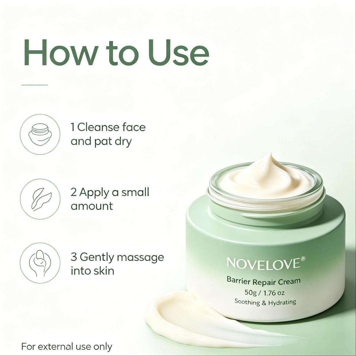 NOVELOVE® Crema Reparadora de la Barrera Cutánea