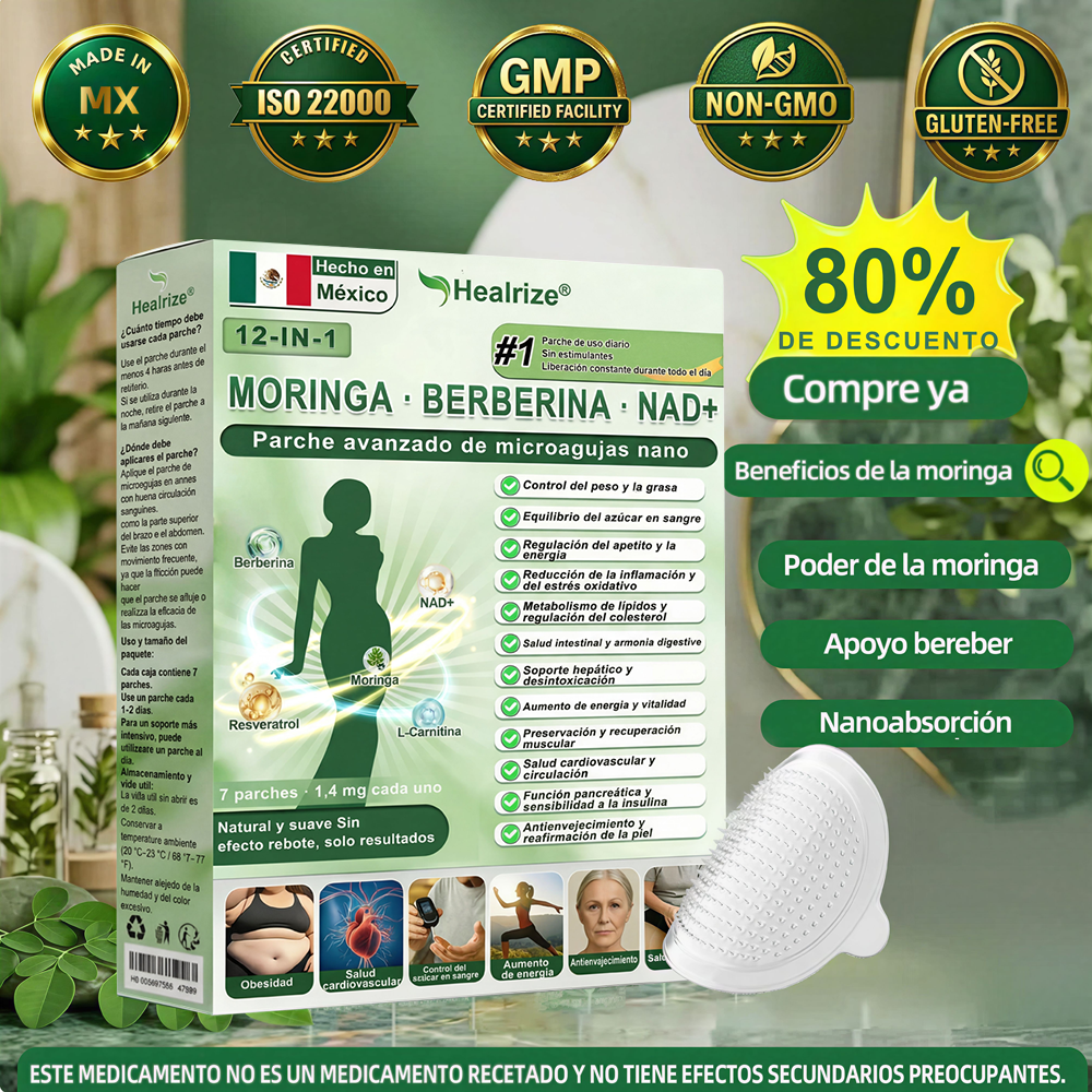 Tienda Oficial | 💚💚𝐻𝑒𝑎𝑙𝑟𝑖𝑧𝑒® 𝑴𝒐𝒓𝒊𝒏𝒈𝗮 · 𝐁𝐞𝐫𝐛𝐞𝐫𝐢𝐧𝐞 × 𝙉𝘼𝐃+ 𝟏2-en-1 𝗔𝗱𝘃𝗮𝗻𝗰𝗲𝗱 𝙉𝙖𝙣𝙤 𝙈𝙞𝙘𝙧𝙤𝙣𝙚𝙚𝐝𝐥𝐞 𝐏𝐚𝑡𝑐𝚑 🇲🇽