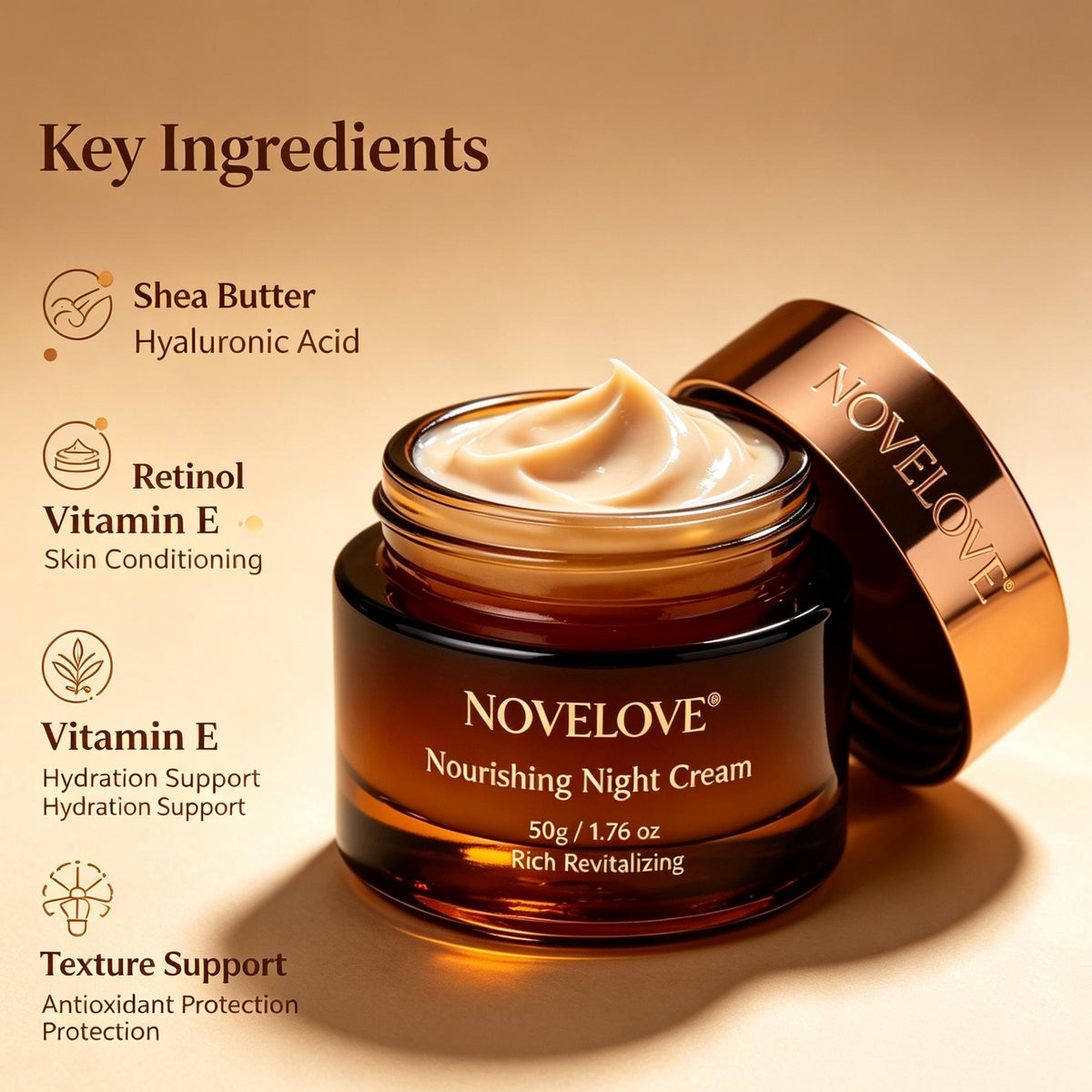 NOVELOVE® Crema de Noche Nutritiva