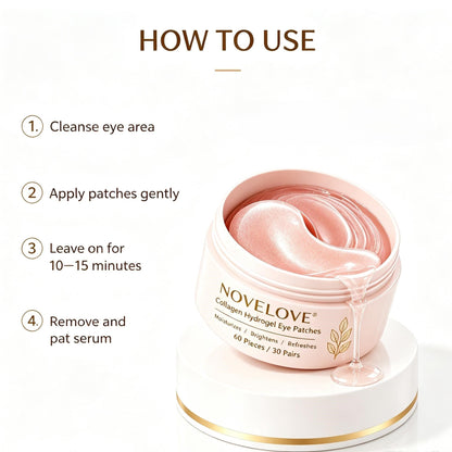 NOVELOVE® Parches de Hidrogel para Ojos con Colágeno