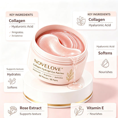 NOVELOVE® Parches de Hidrogel para Ojos con Colágeno