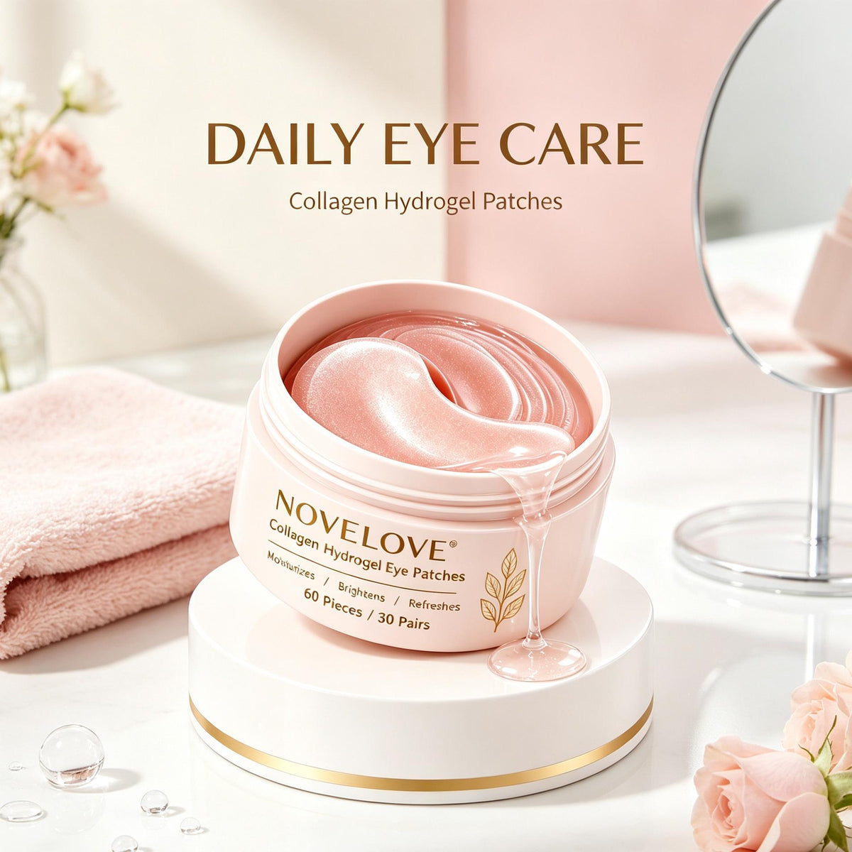 NOVELOVE® Parches de Hidrogel para Ojos con Colágeno