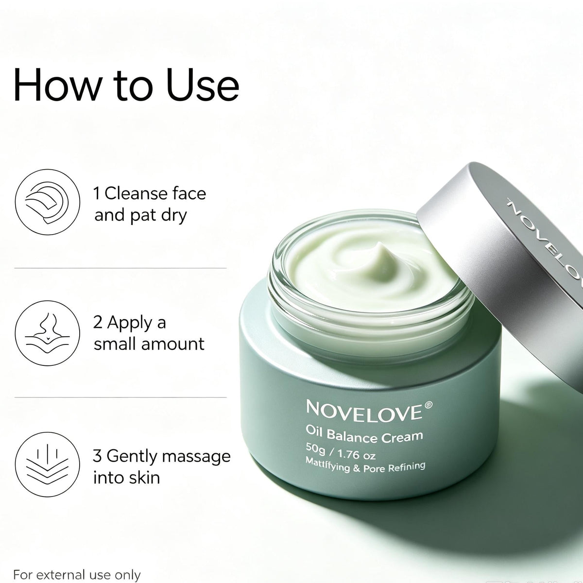 NOVELOVE® Crema Equilibrante de Grasa