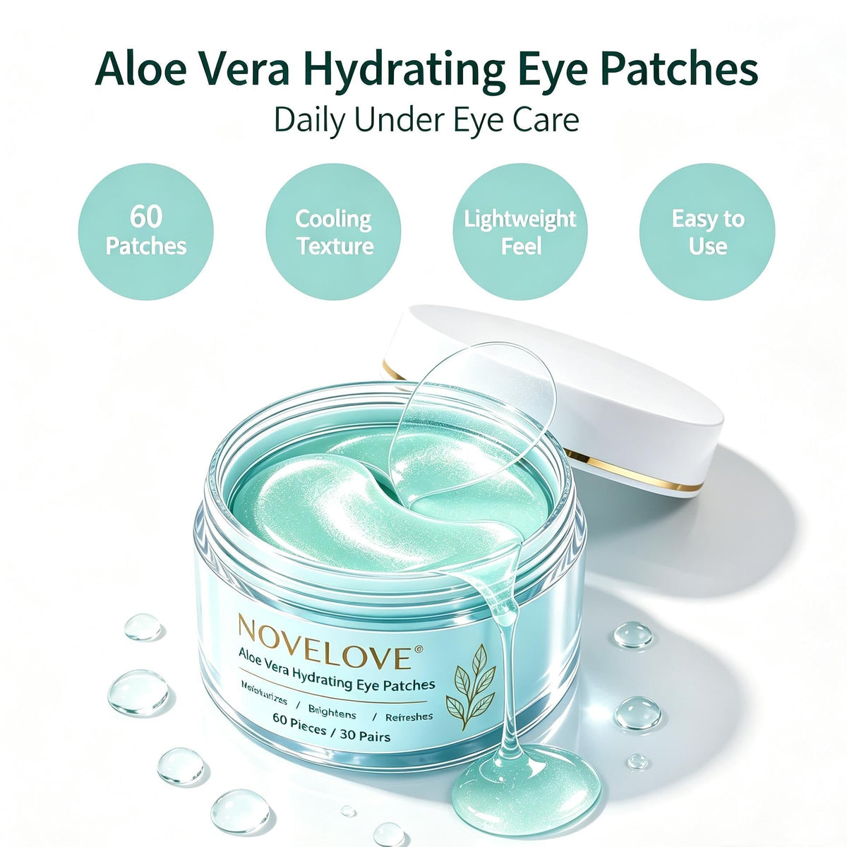 NOVELOVE® Parches de Hidrogel para Ojos con Colágeno