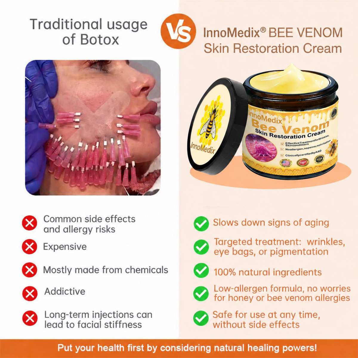 💫🧑‍⚕️InnoMedix® Crema Integral Pro con Veneno de Abeja — Reafirmante para Todo Tipo de Piel 🔥